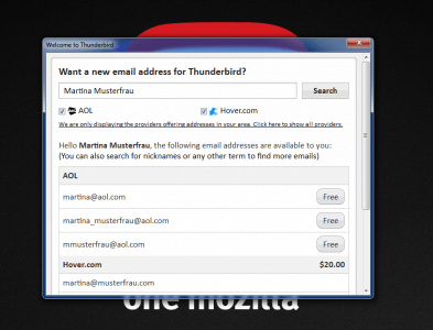 Thunderbird Account Provisioning