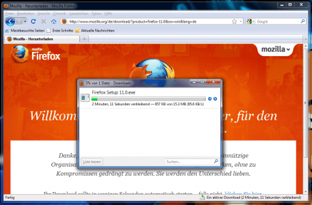 Firefox Altes Download-Fenster