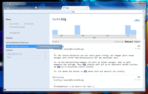 Thunderbird Instant Messaging Suche