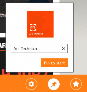 Firefox Metro Pin to start