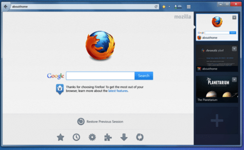 Firefox Tabs an der Seite