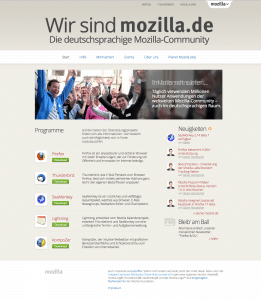 Neue mozilla.de-Seite