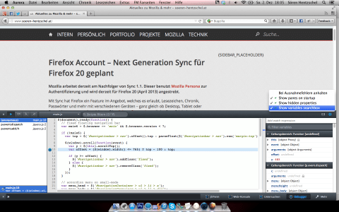 Firefox 19 Debugger