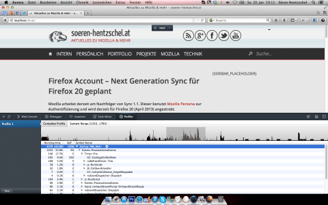 Firefox 20 JavaScript Profiler