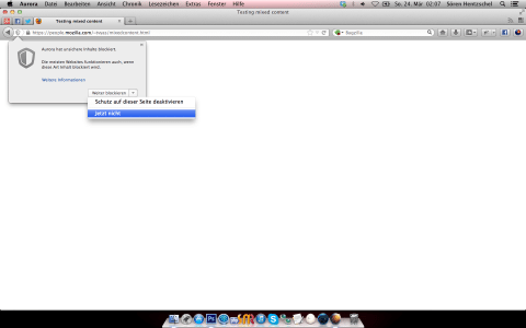 Firefox 21 Mixed Content Blocker