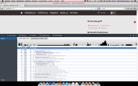 Firefox 22 JavaScript-Profiler