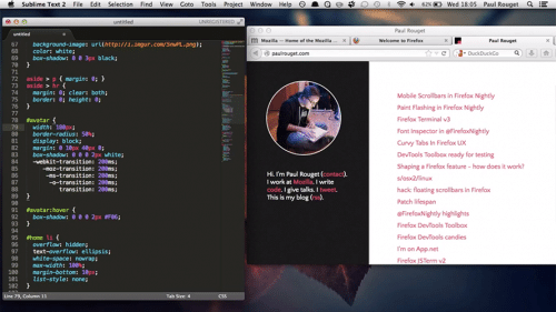 Firefox SublimeText 2 Interaktion