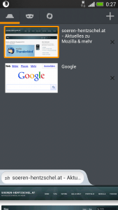 Firefox Mobile Neuer Tab