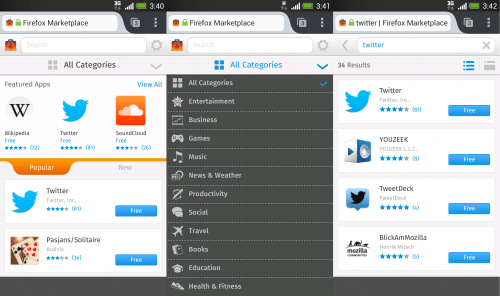 Firefox Marketplace 2013 Android