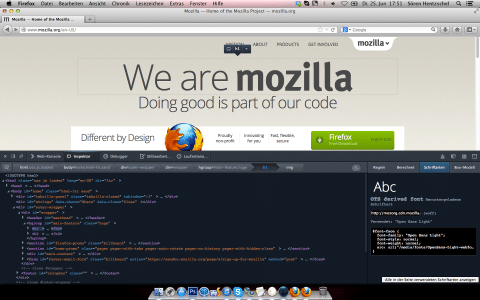 Firefox 22 Entwickler-Werkzeuge