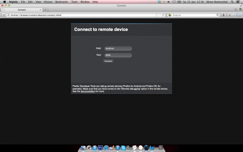 Firefox Remote Entwickler-Werkzeuge