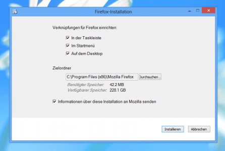 Firefox 22 Netz-Installer