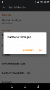 Firefox 44 Android Startseite