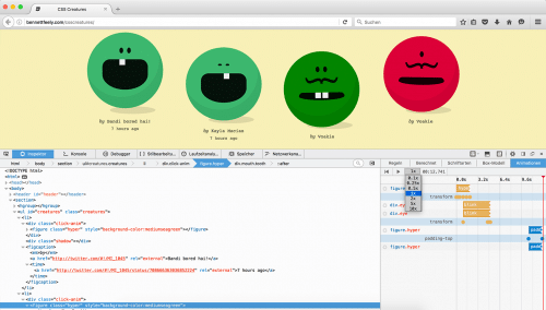 Firefox 45 Animations-Inspektor