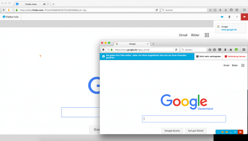 Firefox Hello 1.1 Mauszeiger