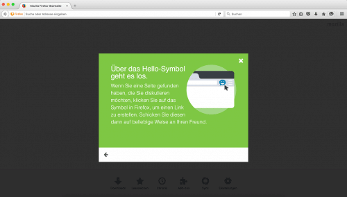 Firefox Hello 1.1 Tour