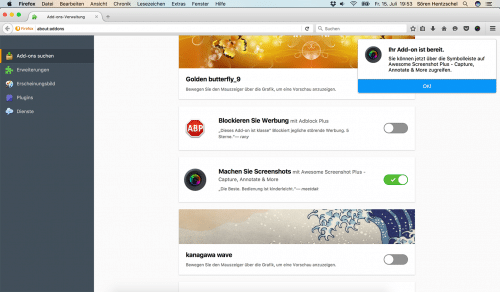 Firefox 48 Add-ons suchen