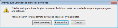Firefox 48: Potentiell unerwünschte Downloads Warnung Dialog