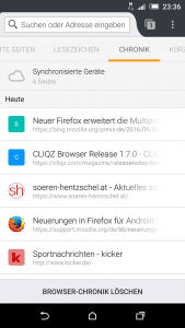 Firefox 49 Android Favicons