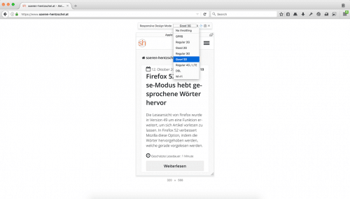 Bandbreiten-Drosselung in Firefox