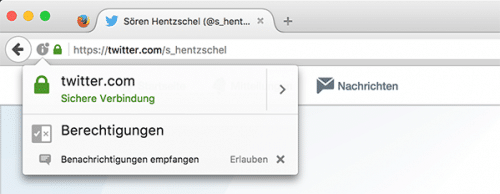 Berechtigungen Firefox 50