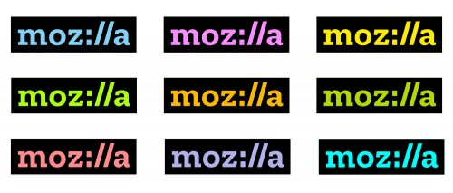 Mozilla-Logo Farbpalette