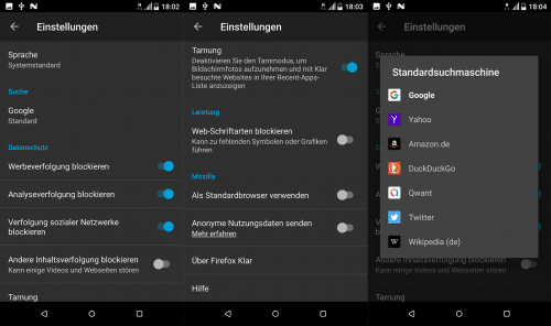 Firefox Klar für Android