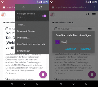 Firefox Klar 1.2 für Android