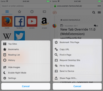 Firefox 10.0 für Apple iOS