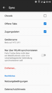 Firefox 58 für Android: Sync nur über WLAN