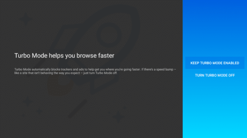 Firefox für Amazon Fire TV: Turbo-Modus