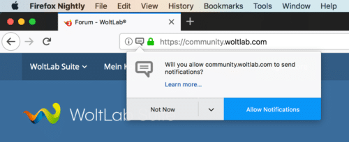 Web Notifications in Firefox