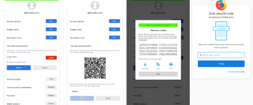 Firefox Accounts Zwei-Schritt-Authentifizierung