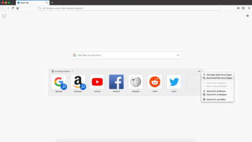 Firefox 62 Such-Kacheln