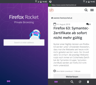 Private Browsing in Firefox Rocket 3.0