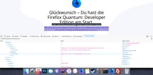 Kontrastverhältnis Firefox 65