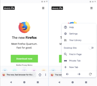 Mozilla Fenix für Android