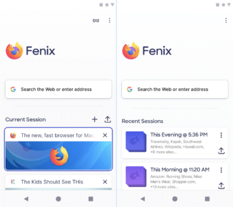 Mozilla Fenix für Android