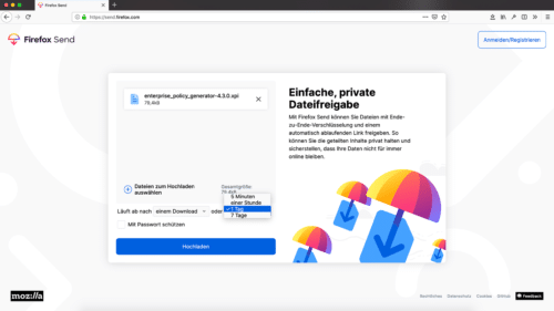 Firefox Send