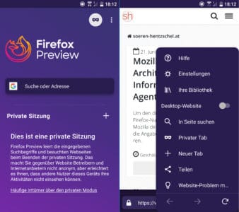 Firefox Preview 1.0 (Fenix)