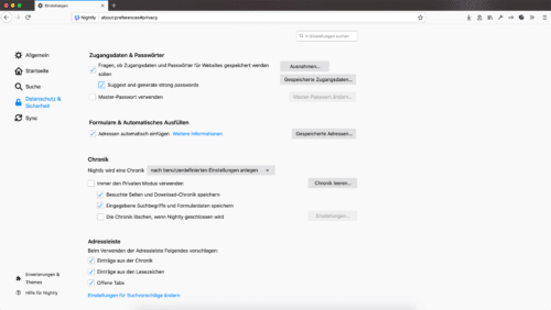 Passwort-Generator Firefox 69