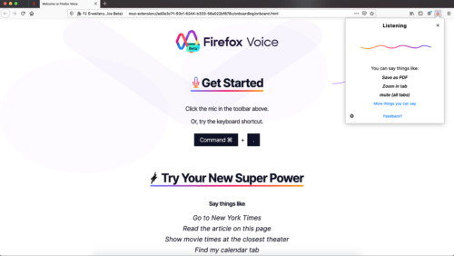 Firefox Voice Beta