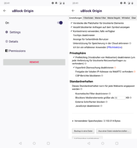 uBlock Origin in Firefox Preview