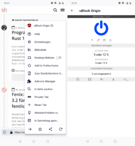 uBlock Origin in Firefox Preview