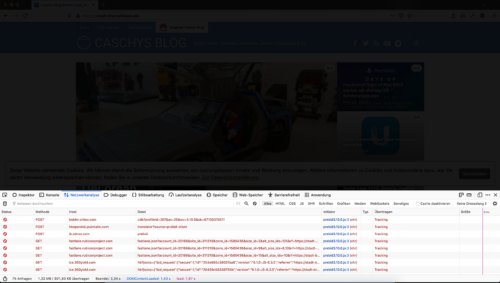 Blockierte Ressourcen Firefox 78