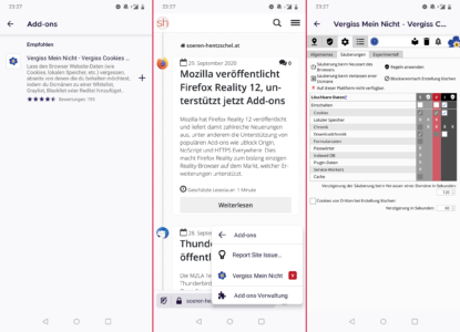 Firefox für Android: Eigene Erweiterungen