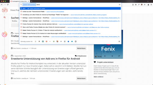 Suchmaschine hinzufügen in Firefox 82