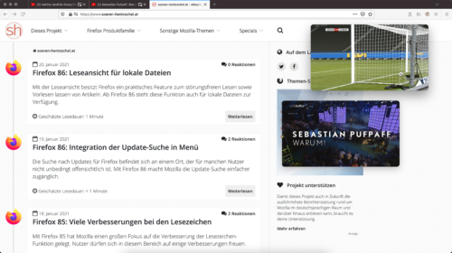 Bild-in-Bild Firefox 86
