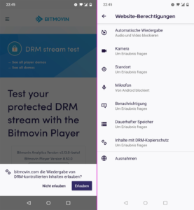 DRM in Firefox 85 für Android