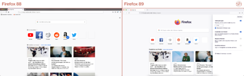 Firefox 89 Proton-Design